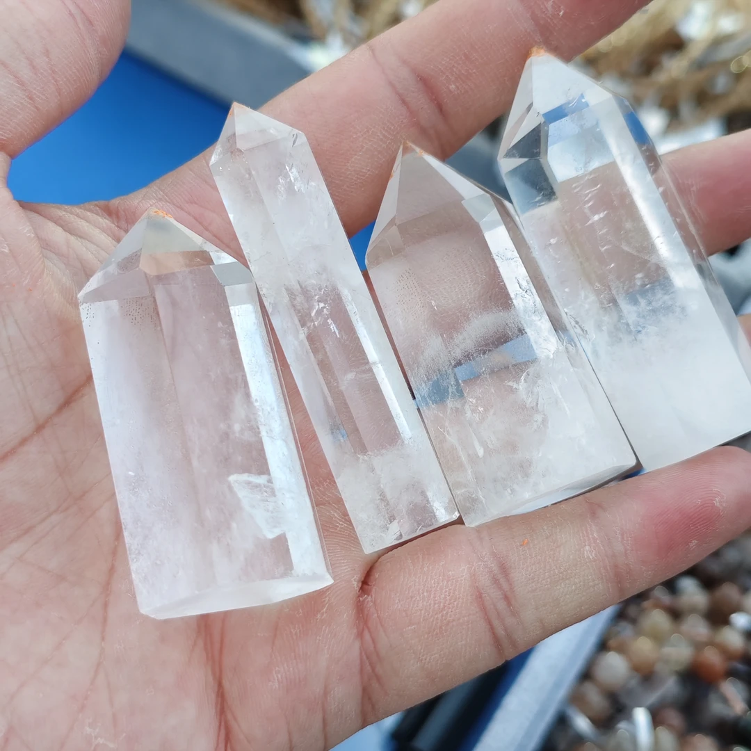 天然白水晶单尖柱 多样性发一件 大小有差别 介意勿拍 TS096