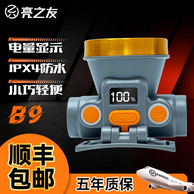 LED头灯强光充电小号迷你头戴式手电筒采耳修脚灯超长续航小头灯