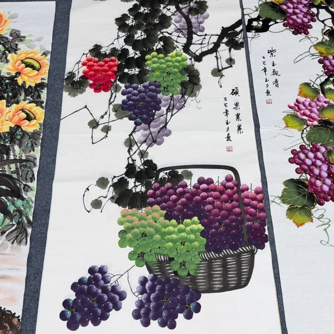 国画四尺尺寸70X140纯手绘作品