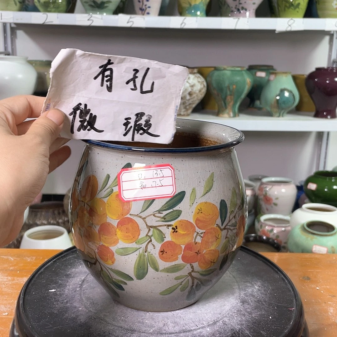景德镇陶瓷花盆微瑕159
