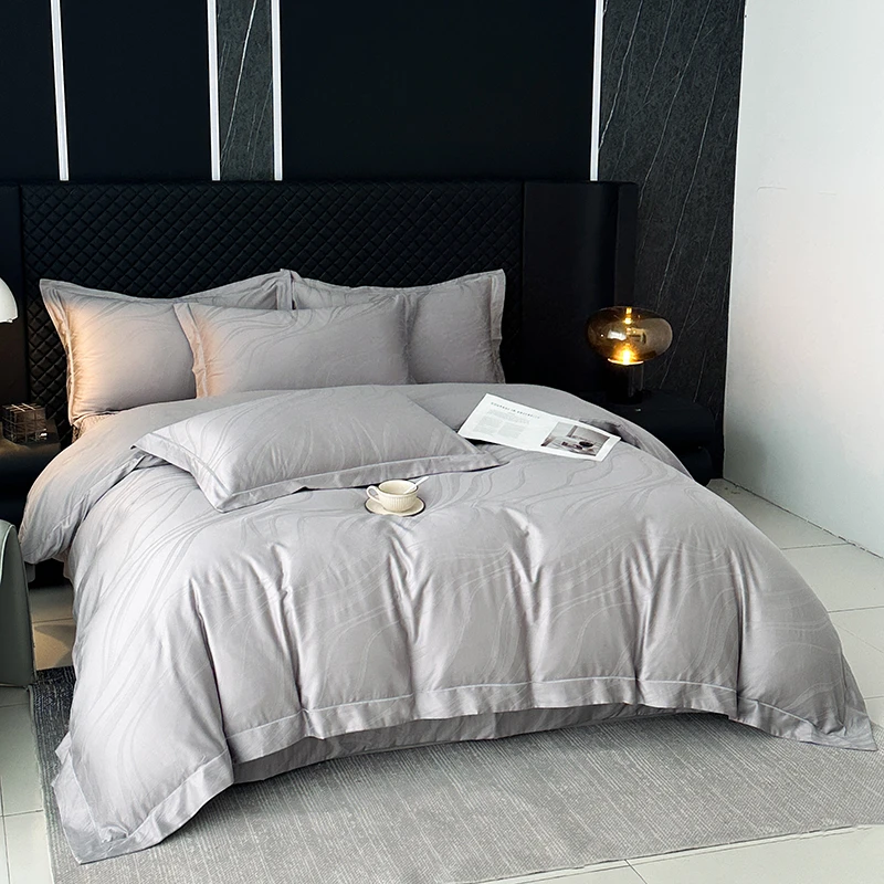 【高端床盖款】轻奢加厚全棉贡缎提花床盖四件套夹棉被套床上用品