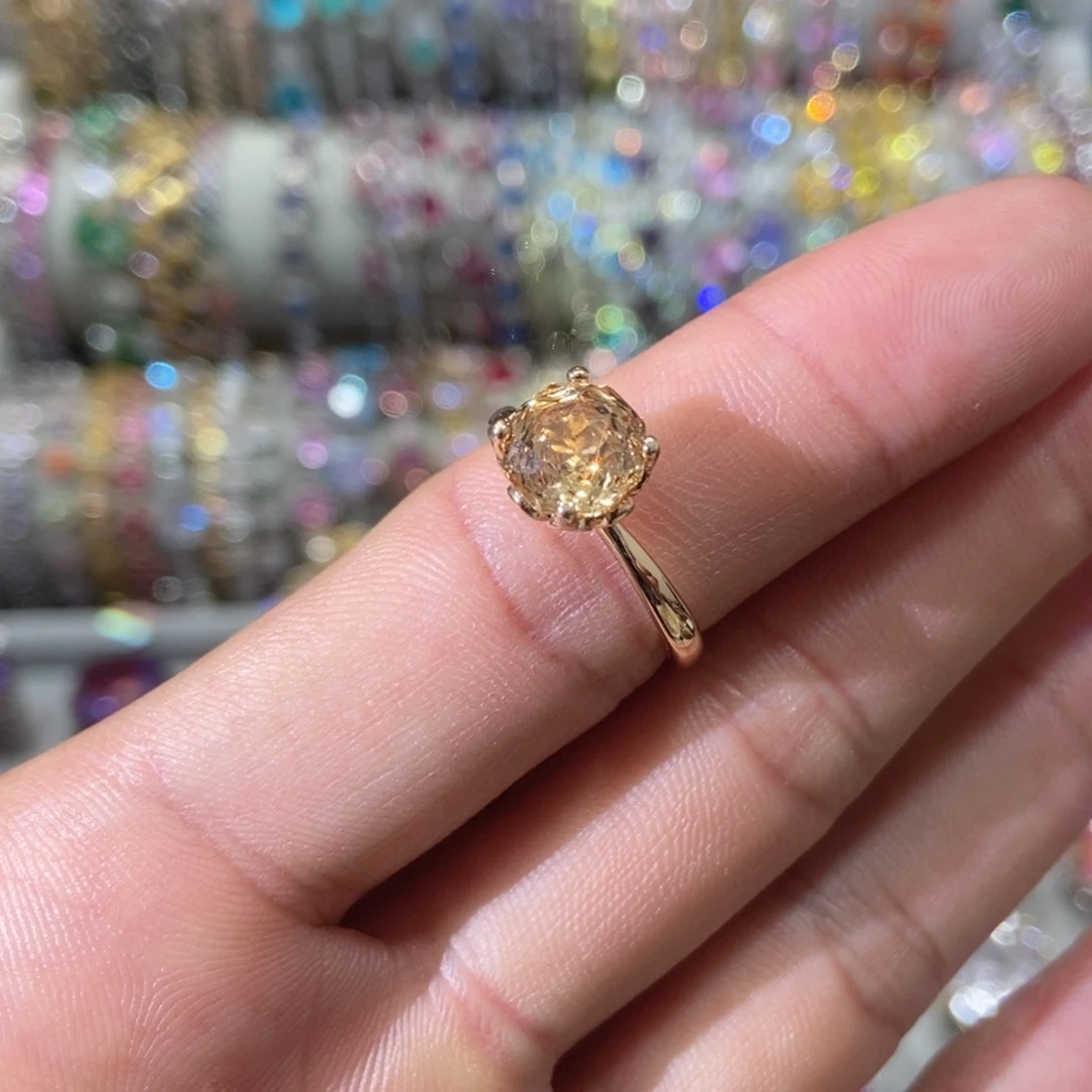6锆石（处理）戒指