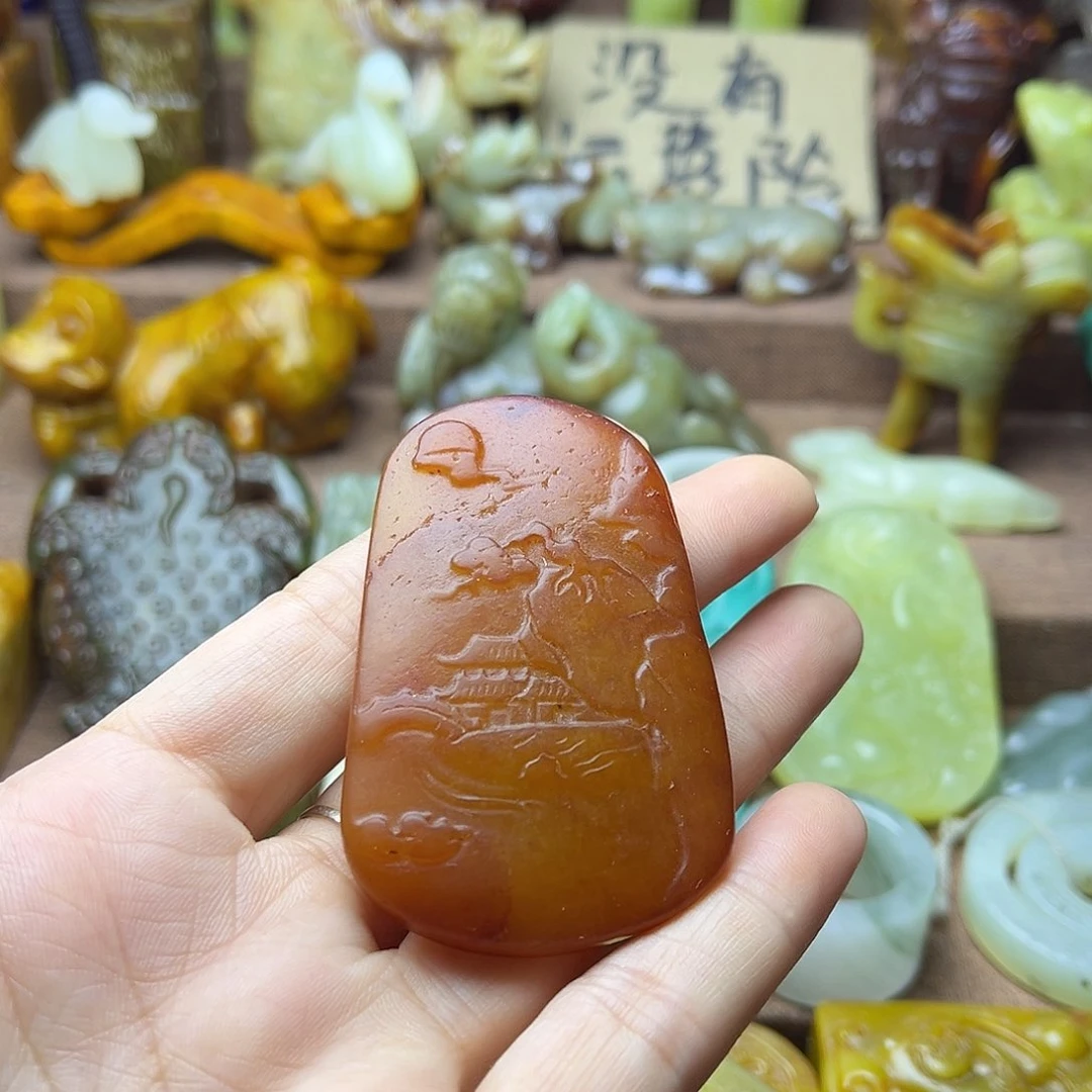 白玉菩提吊坠24。。