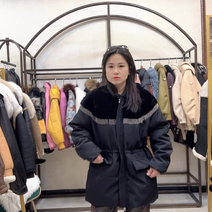 真皮皮衣皮毛一体羽绒内胆150斤以内备注身高体重