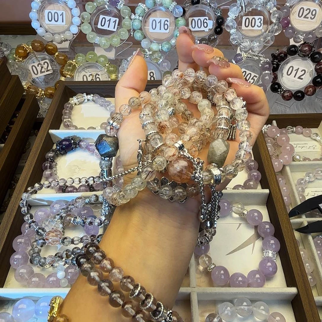 隨***.烟晶手链银S925镶嵌999999999998@