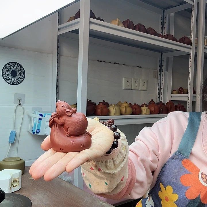 朱泥茶案老鼠茶宠