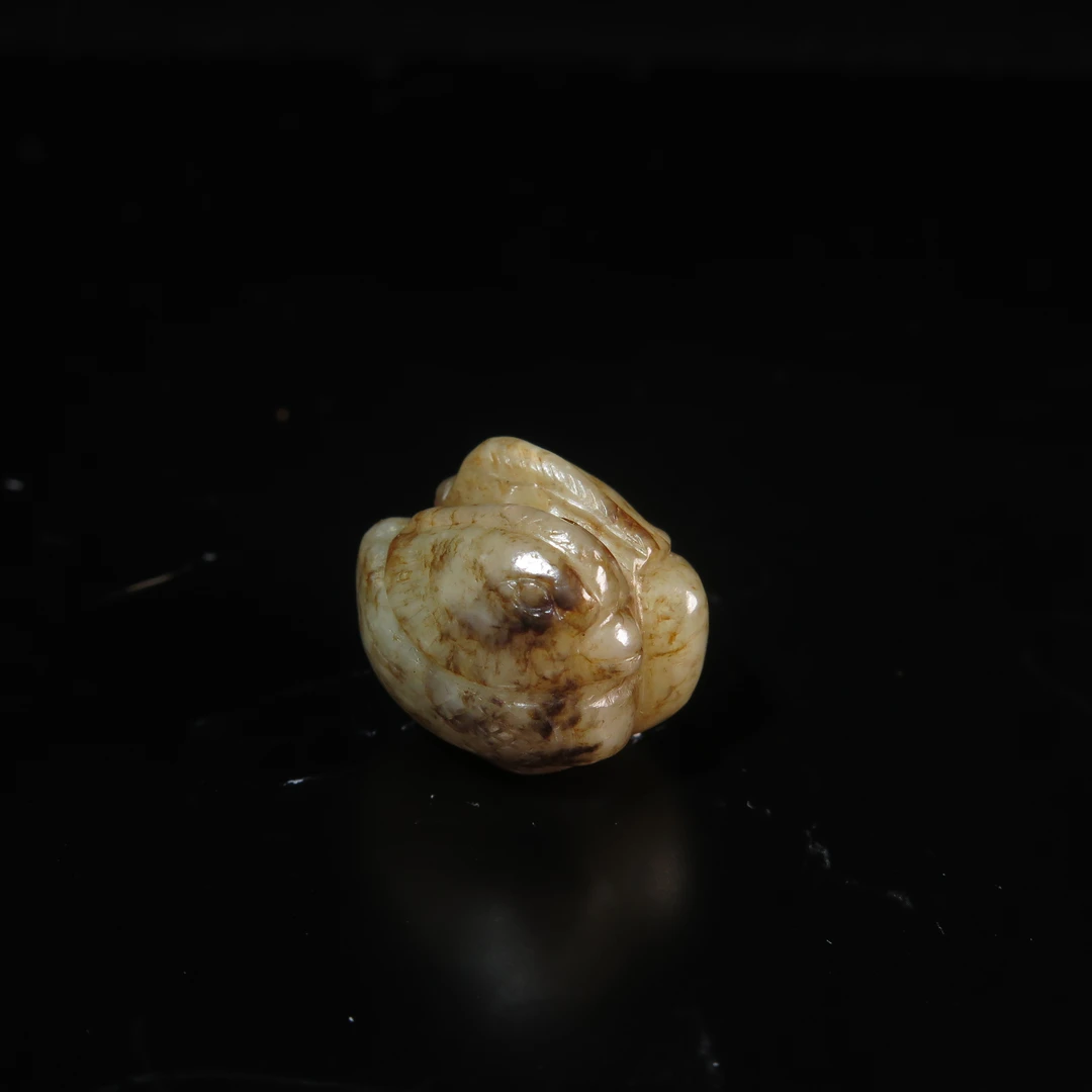 晚清民国鸳鸯玉珠饰/MZ223156/和田玉/民族文物