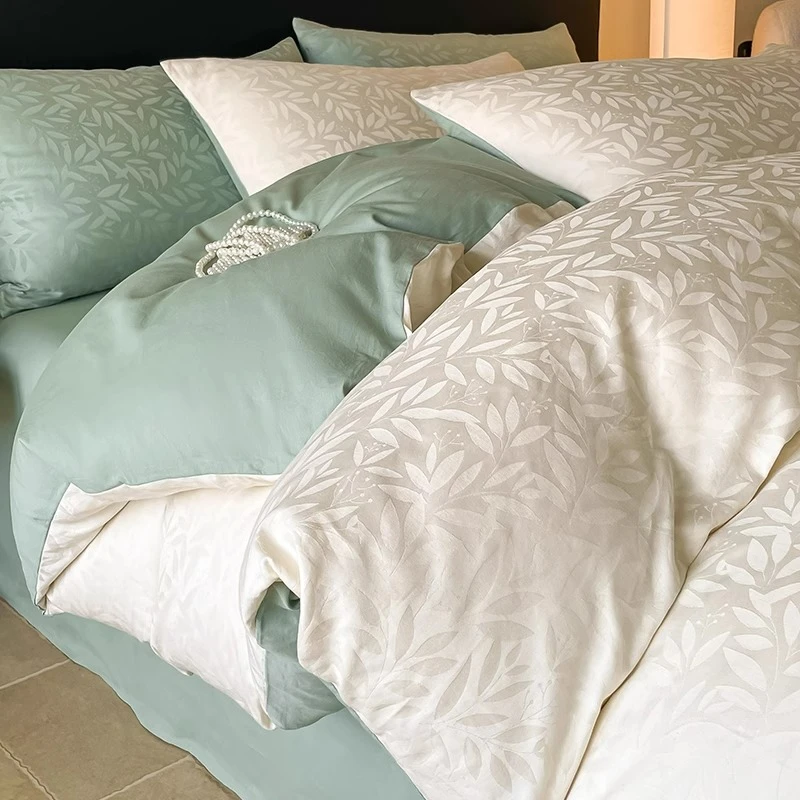 亦声《60支贡缎全棉四件套》新款轻奢高级感床单被套罩简约XYJ