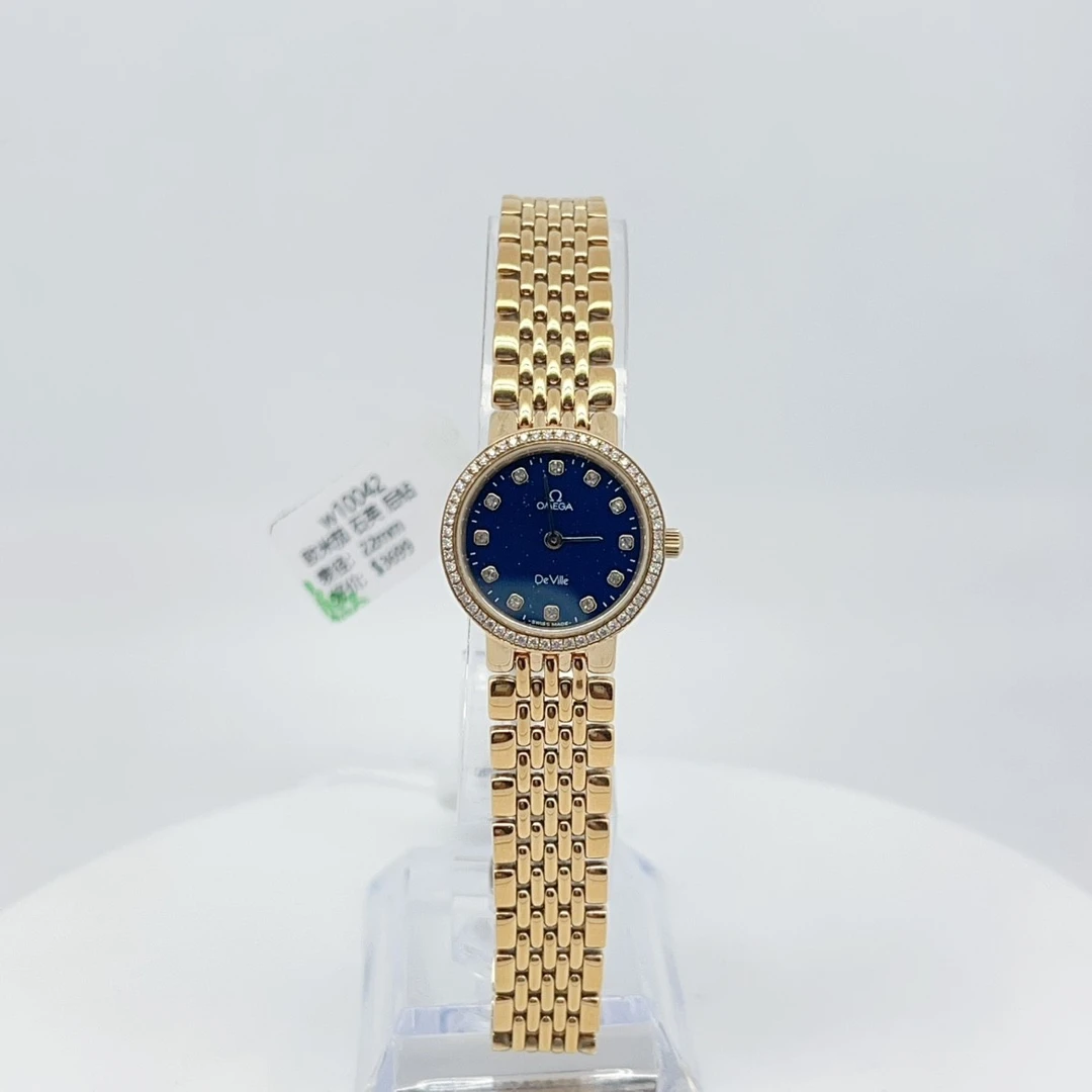 95新 Omega/欧米茄 石英腕表后钻22mm/公价32999/w10042