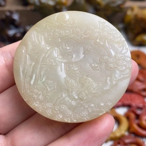 未镶嵌蛇纹石玉颈饰107