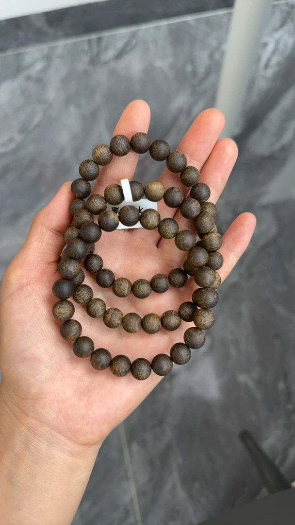 沉香海南沉香虫漏0.8圆珠单圈多样性发一