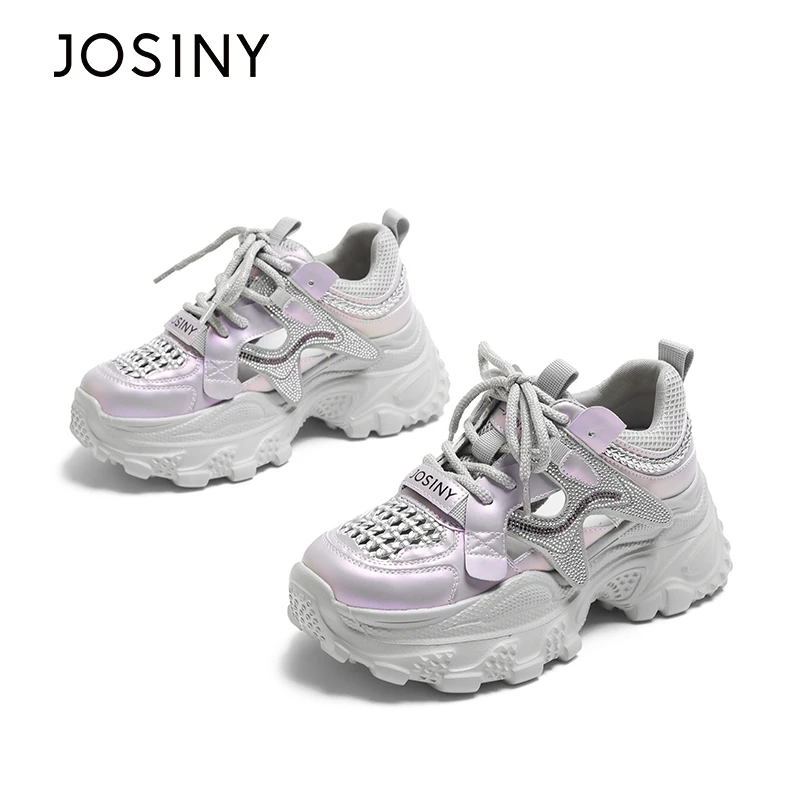 【紫韶】2025新款夏季老爹鞋透气镂空时尚休闲鞋女运动鞋潮流厚底