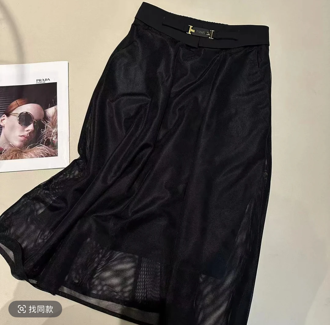 5687夏季新款设计感时尚女士休闲半身裙设计感显瘦百搭