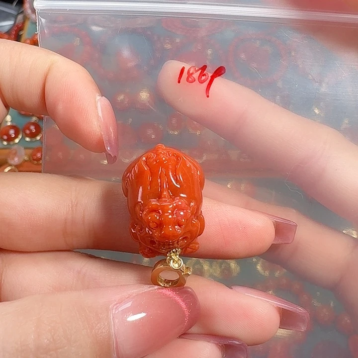 南红玛瑙银S925镶嵌吊坠