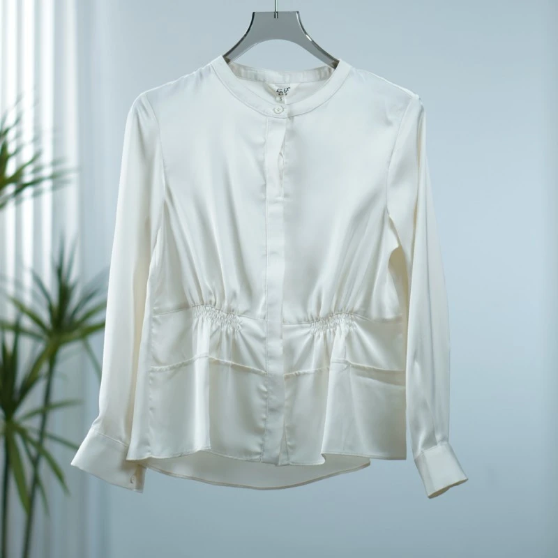 蒥系列  Y511   女装时尚撤柜上衣衬衫米白色4403