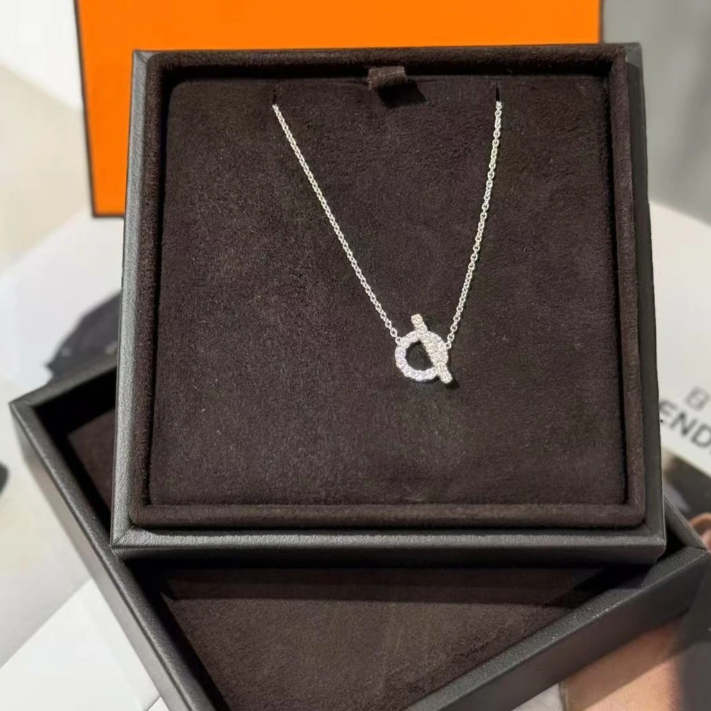 全新未使用 Hermes/爱马仕 昊哥/爱马仕18k金小q项链