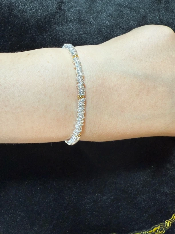 足银手链 纯银腰缠万贯手链