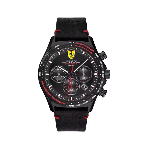 Ferrari/法拉利 Pilota Evo系列 黑武士限定 多功能防水腕表44mm