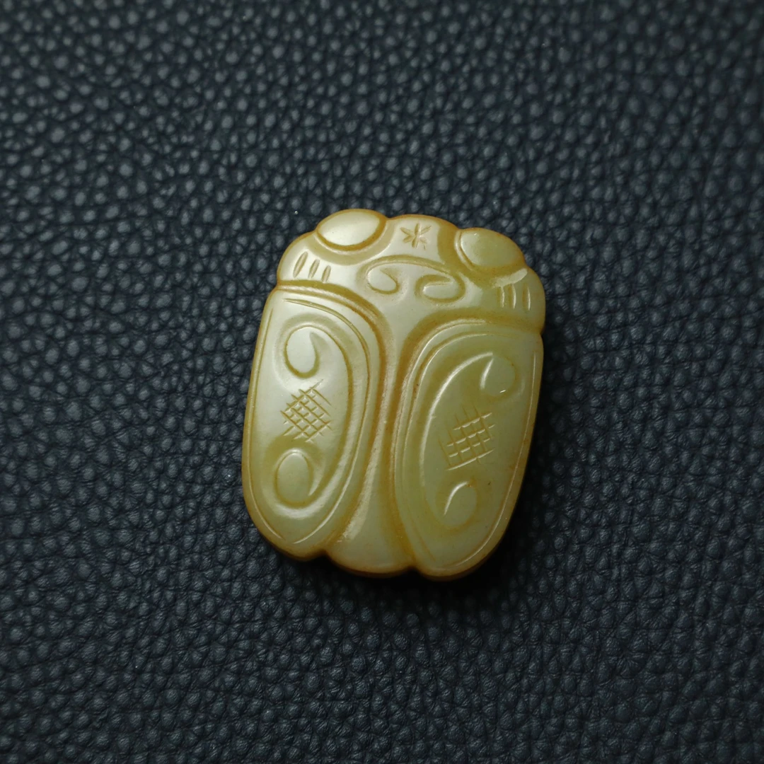 TCWWA06728清晚和田白玉蝉形勒子