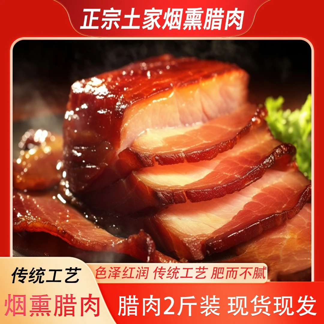 腊肉正宗烟熏五花腊肉重庆特产农家自制烟熏老腊肉