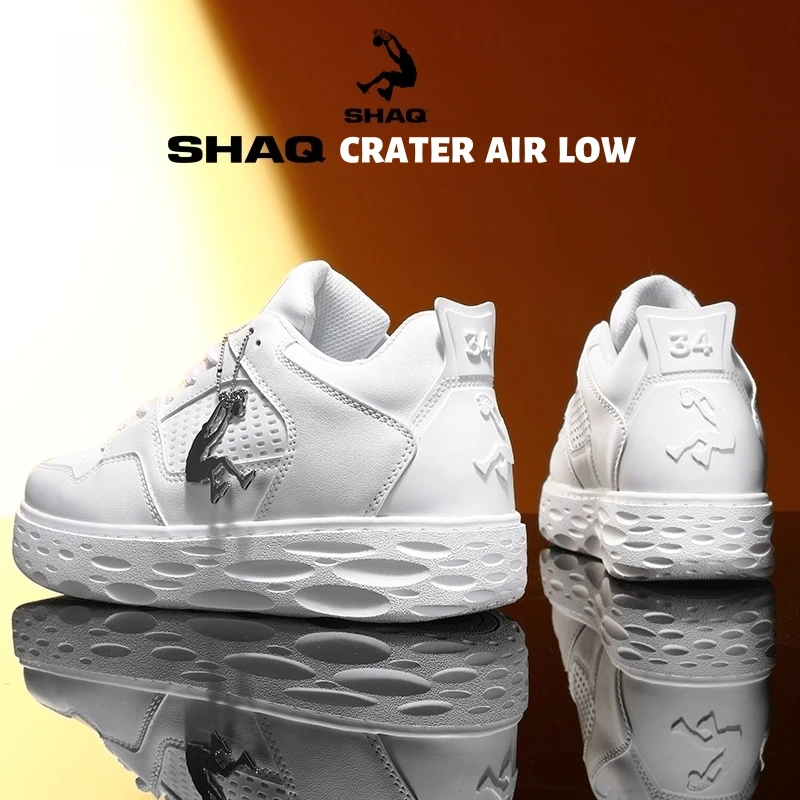 SHAQ奥尼尔板鞋运动男鞋运动全掌气垫减震时尚百搭休闲厚底小白鞋