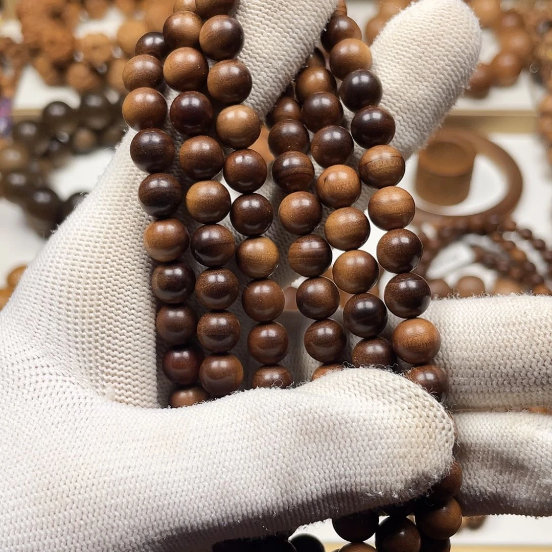 传***。檀香木手串/手链老山檀香0.8沉水