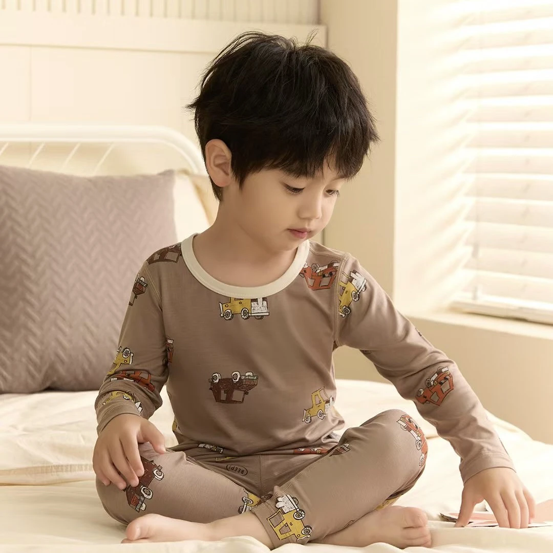 130-160中童打底儿童春款套装弹力棉养肤棉