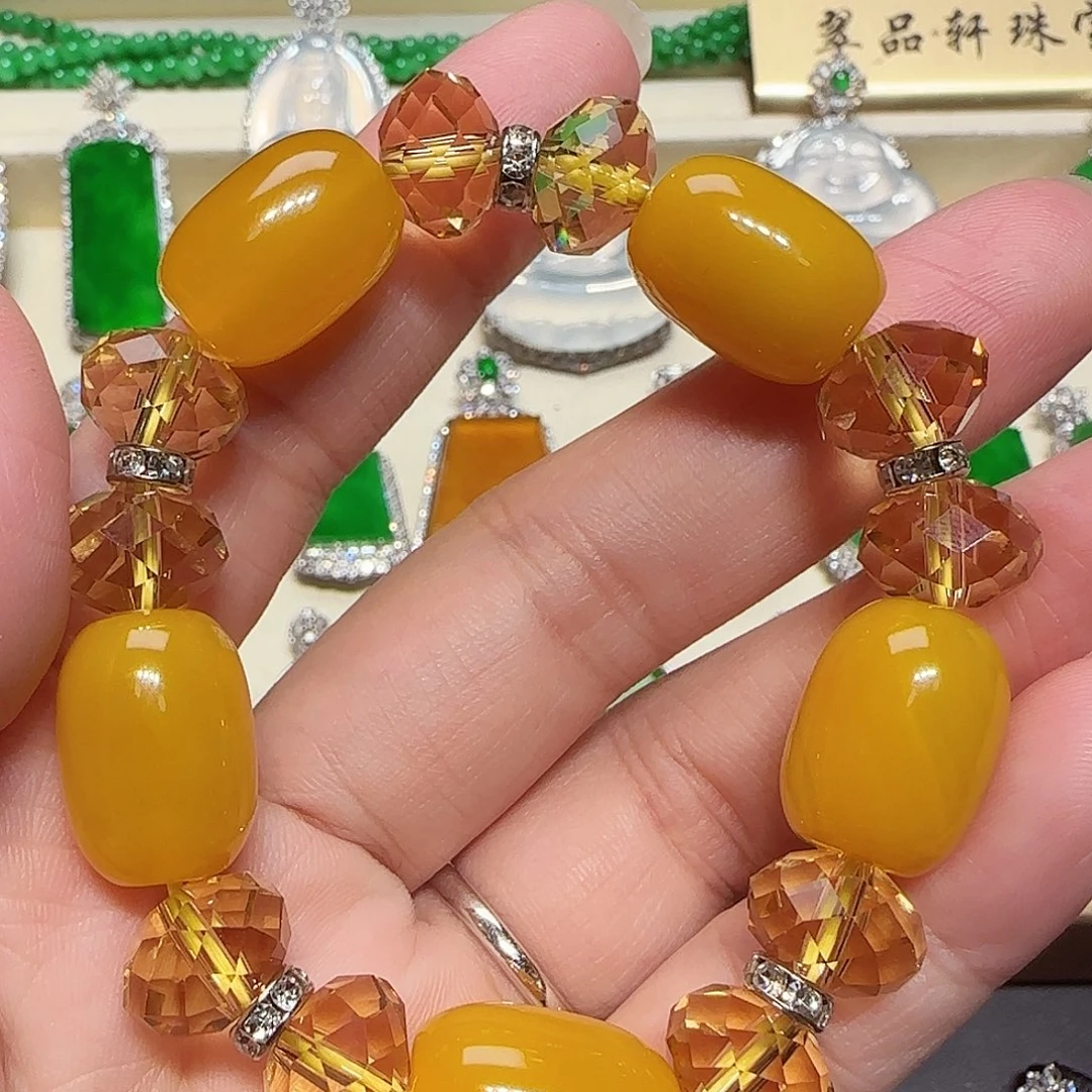 手链琥珀未镶嵌琥珀蜜蜡
