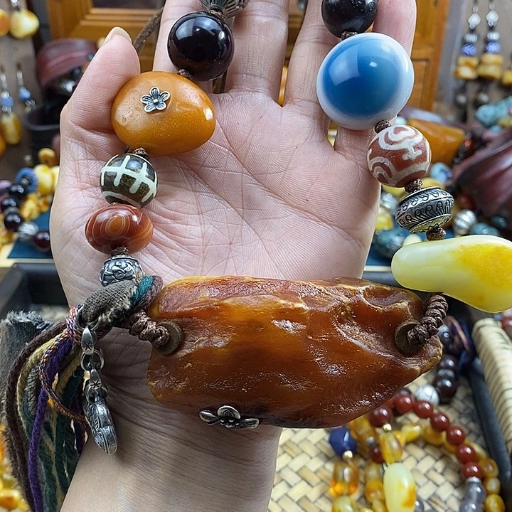 蜜蜡未镶嵌项链项链