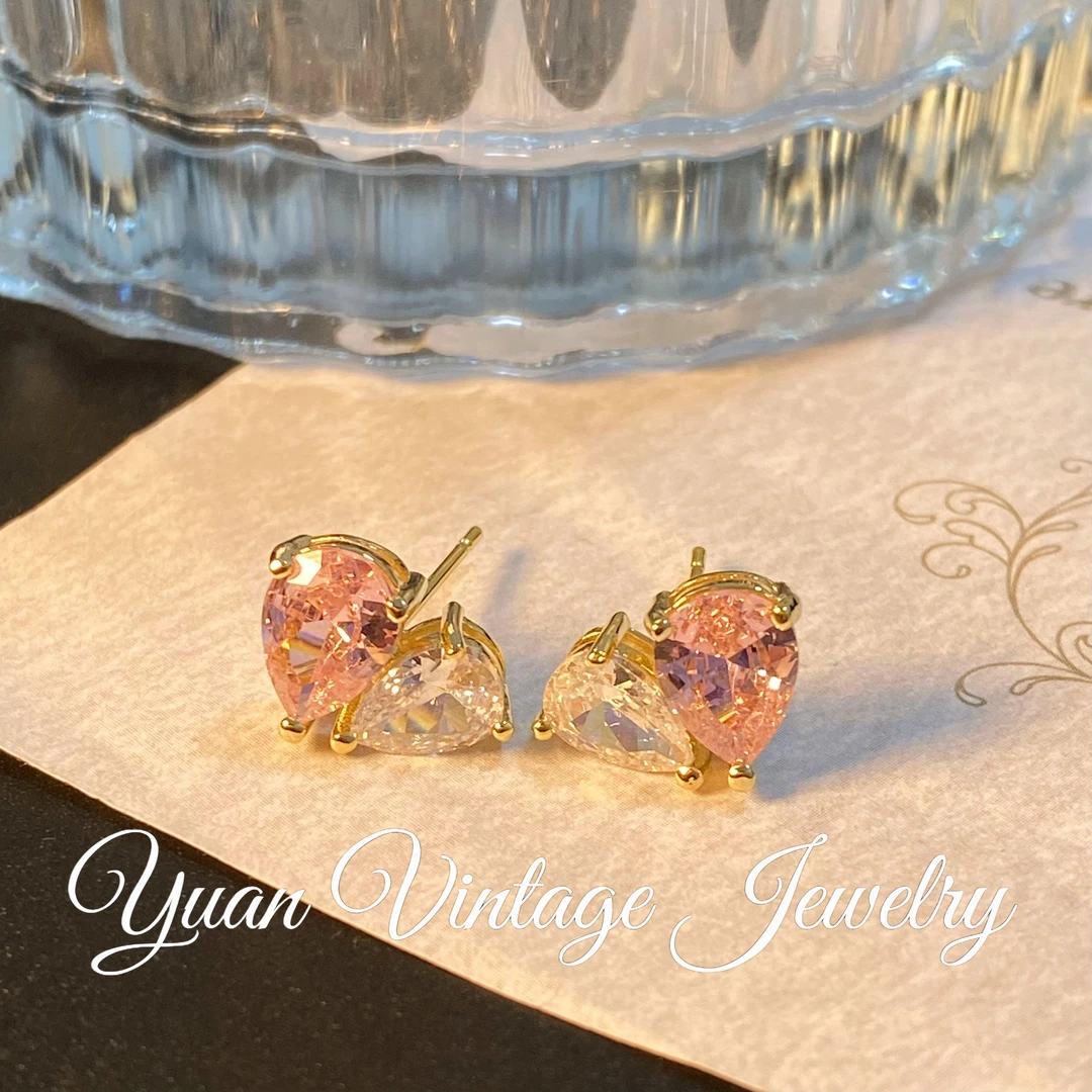 渡K金 E6606法★【纯欲蜜桃】LIWEIKE  爱罗妮  福利限定 耳钉