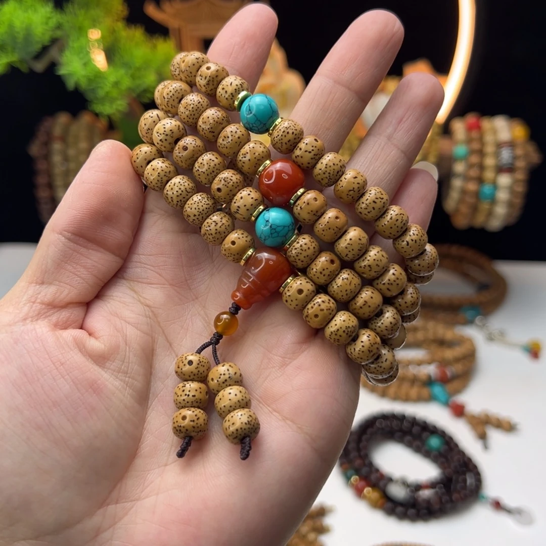 吊坠星月菩提星月菩提老陈籽9×7mm