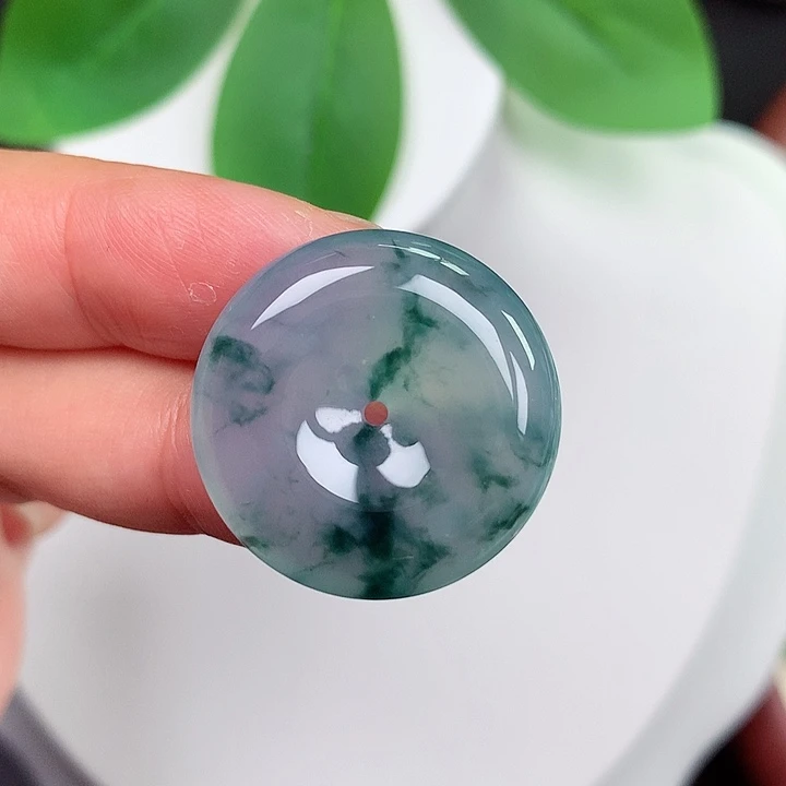 颈饰未镶嵌翡翠平安扣 24.3x6.3mm