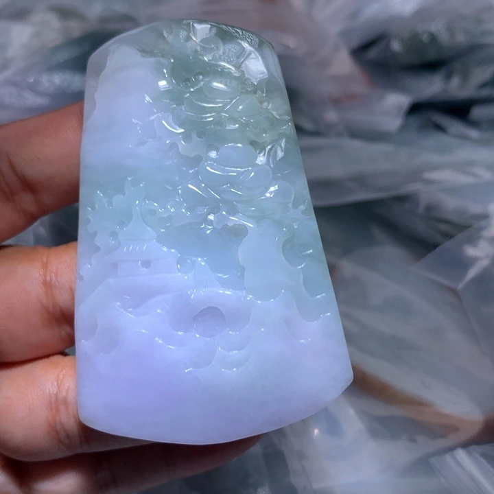 翡翠未镶嵌颈饰保真天然A货翡翠