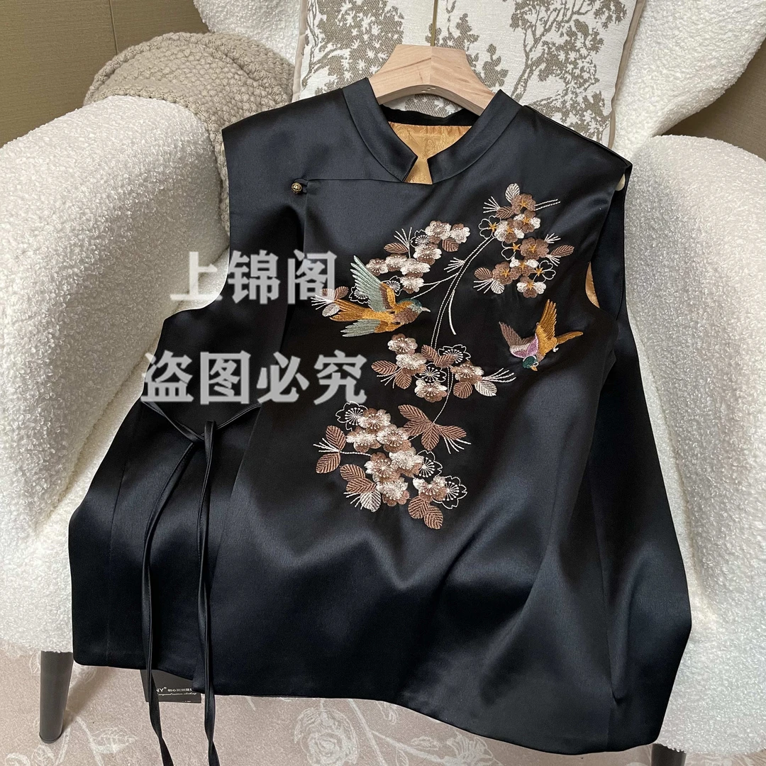 713中国风女装民族风上衣立领时尚国潮网红复古中式刺绣马甲