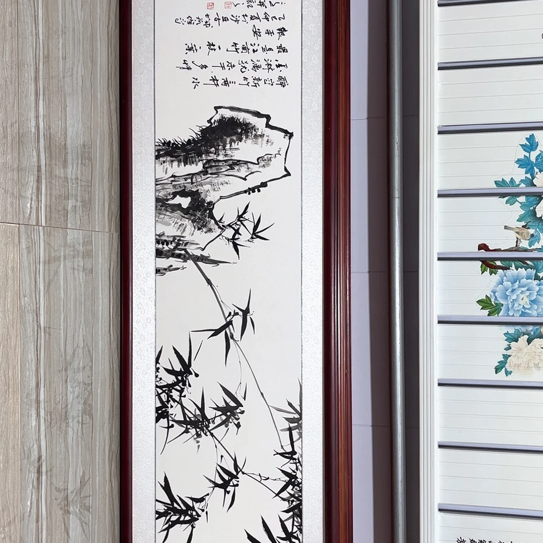 国画书画作品带框163×48