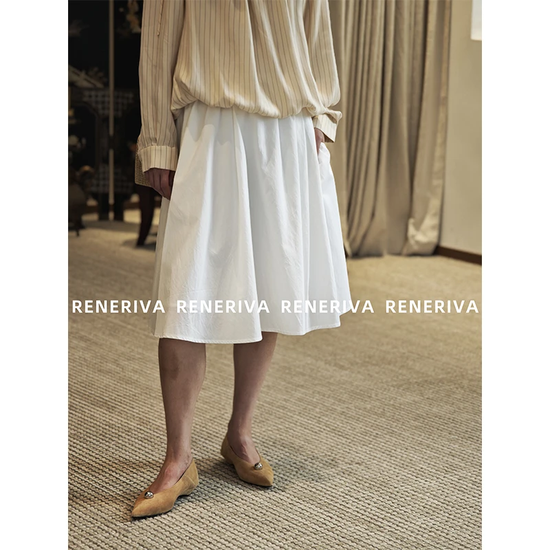 ReneRiva买手店 UHOO WU 棉质松紧腰半裙