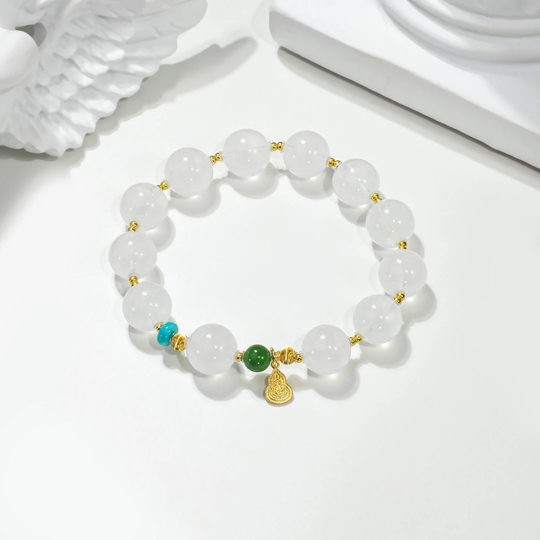 【清欢】天然水晶白幽灵设计款手串