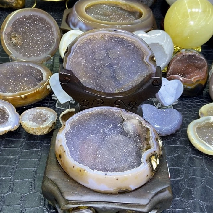 未镶嵌珠宝半成品水晶聚宝盆