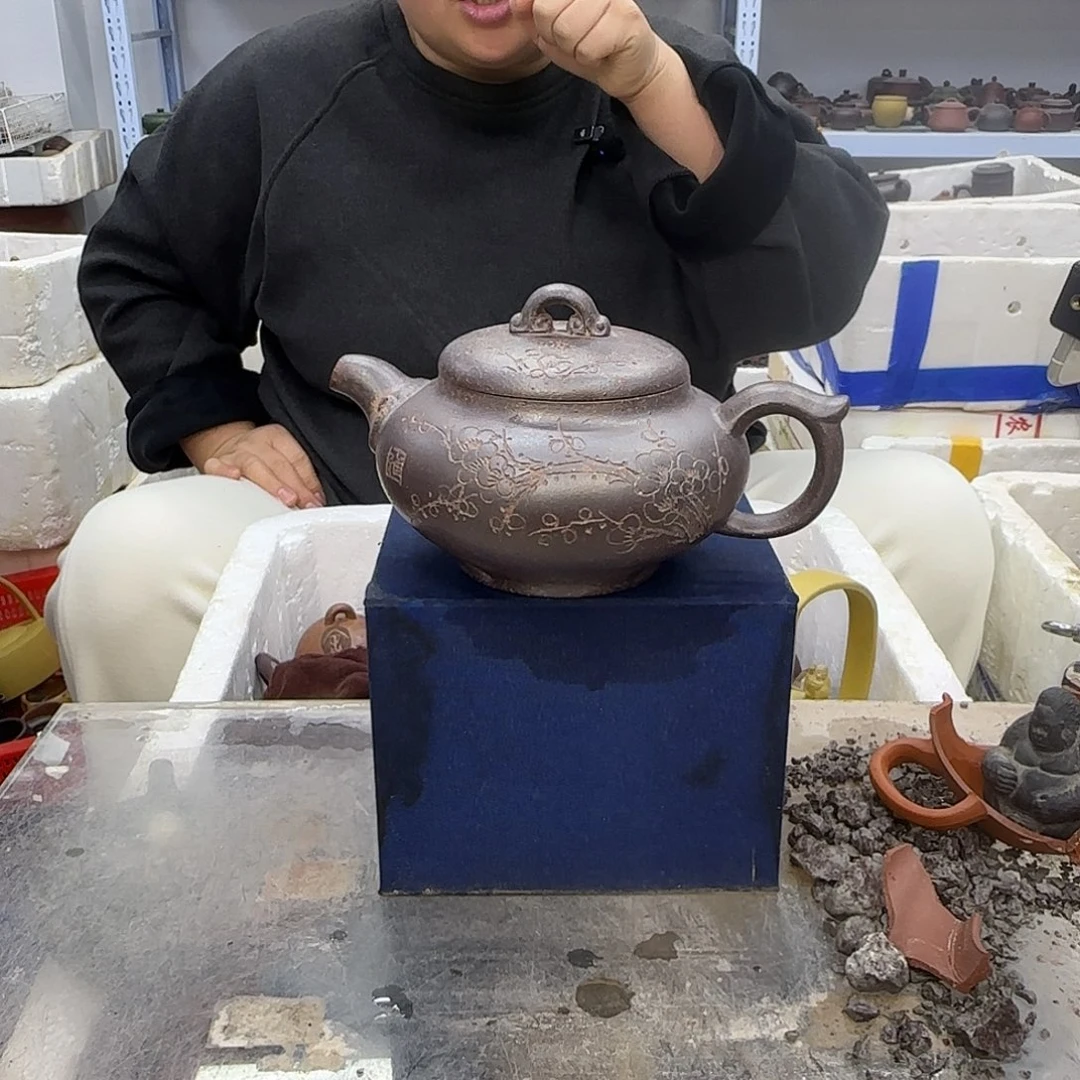茶壶紫砂宜兴紫砂壶瑕疵处理
