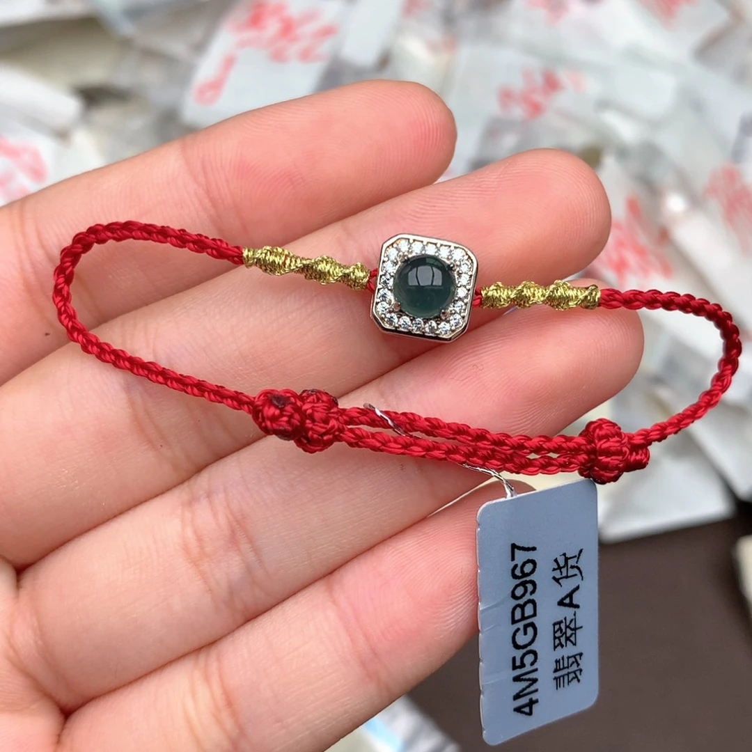 银S925镶嵌挂件翡翠一