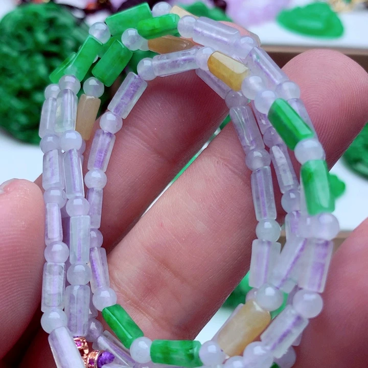 翡翠未镶嵌毛衣链