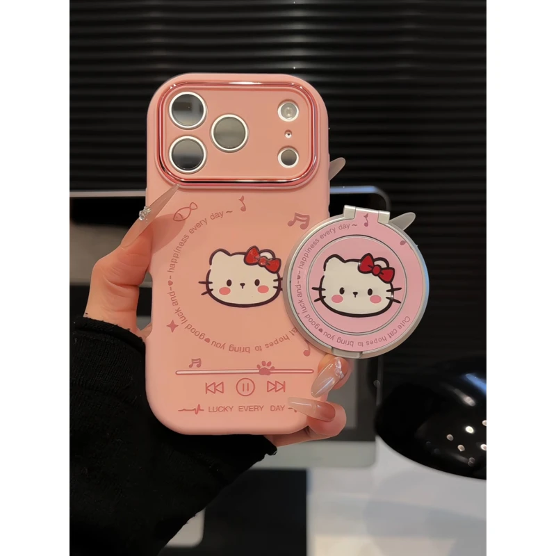 音乐KT粉适用苹果17pro手机壳16pm小胖妹华为p80女oppo防摔小米17