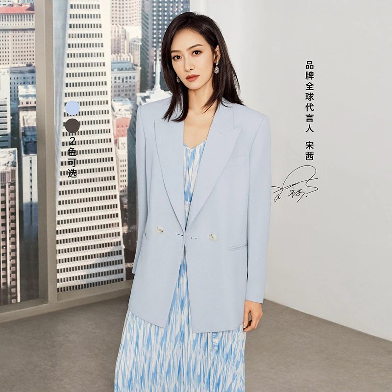 【套装】LILY新款时尚气质简约廓形商务通勤风西装套装2938&5936