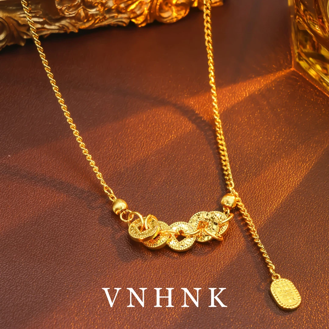 铜合金项链 美可儿   N218   金色(45cm)气质百搭项链预售