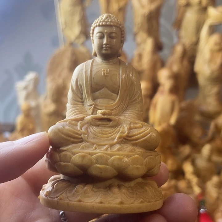 柏木（崖柏）崖柏大日如来高8公分