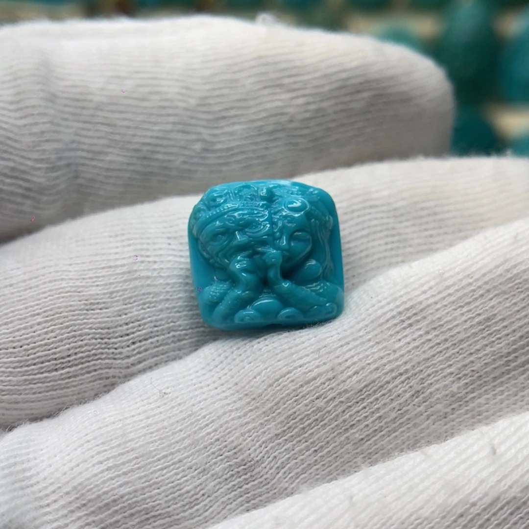 绿松石未镶嵌颈饰卡14-13.5-9