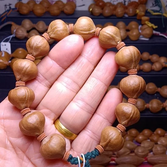 手串/手链橄榄核橄榄核手串三花铁核鸡血红老料蜜桃臀1.7