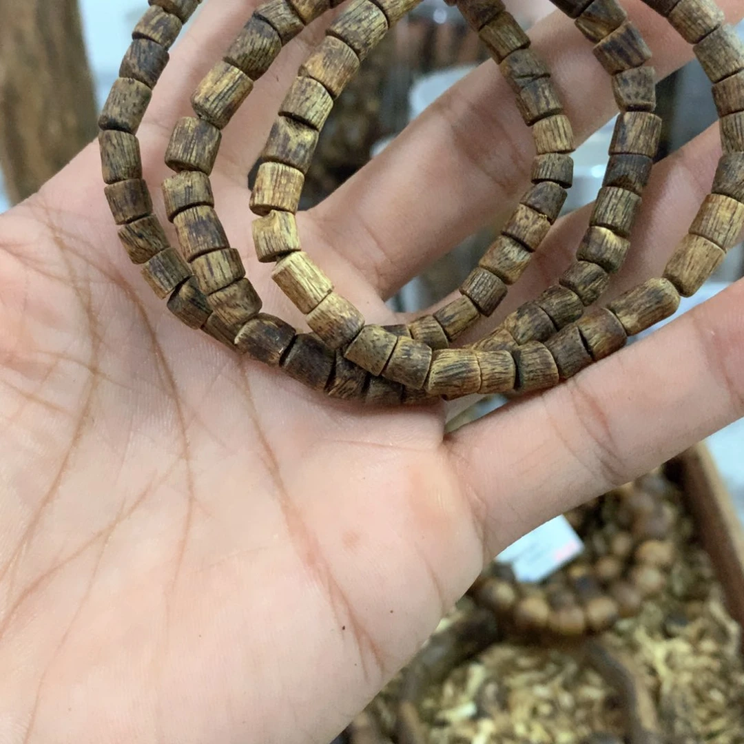 手串沉香桶珠单圈随形