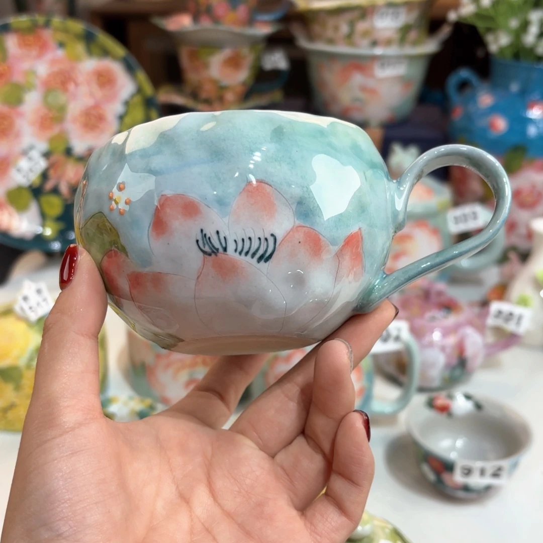 景德镇手绘高温釉下彩陶瓷茶具