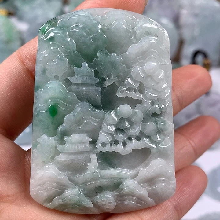 颈饰未镶嵌翡翠山水福利